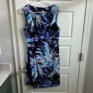 Navy/blue and purple floral dress